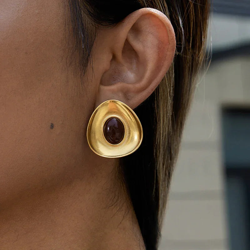 [GALE]Orissa Gold Enamel Earrings