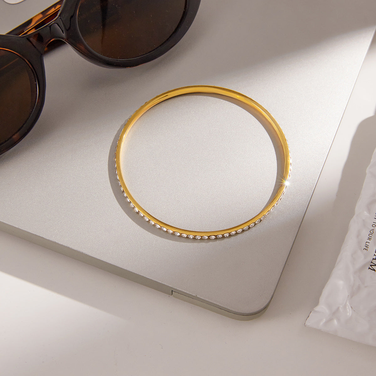 [GALE]Kalista Diamond Gold Bangle