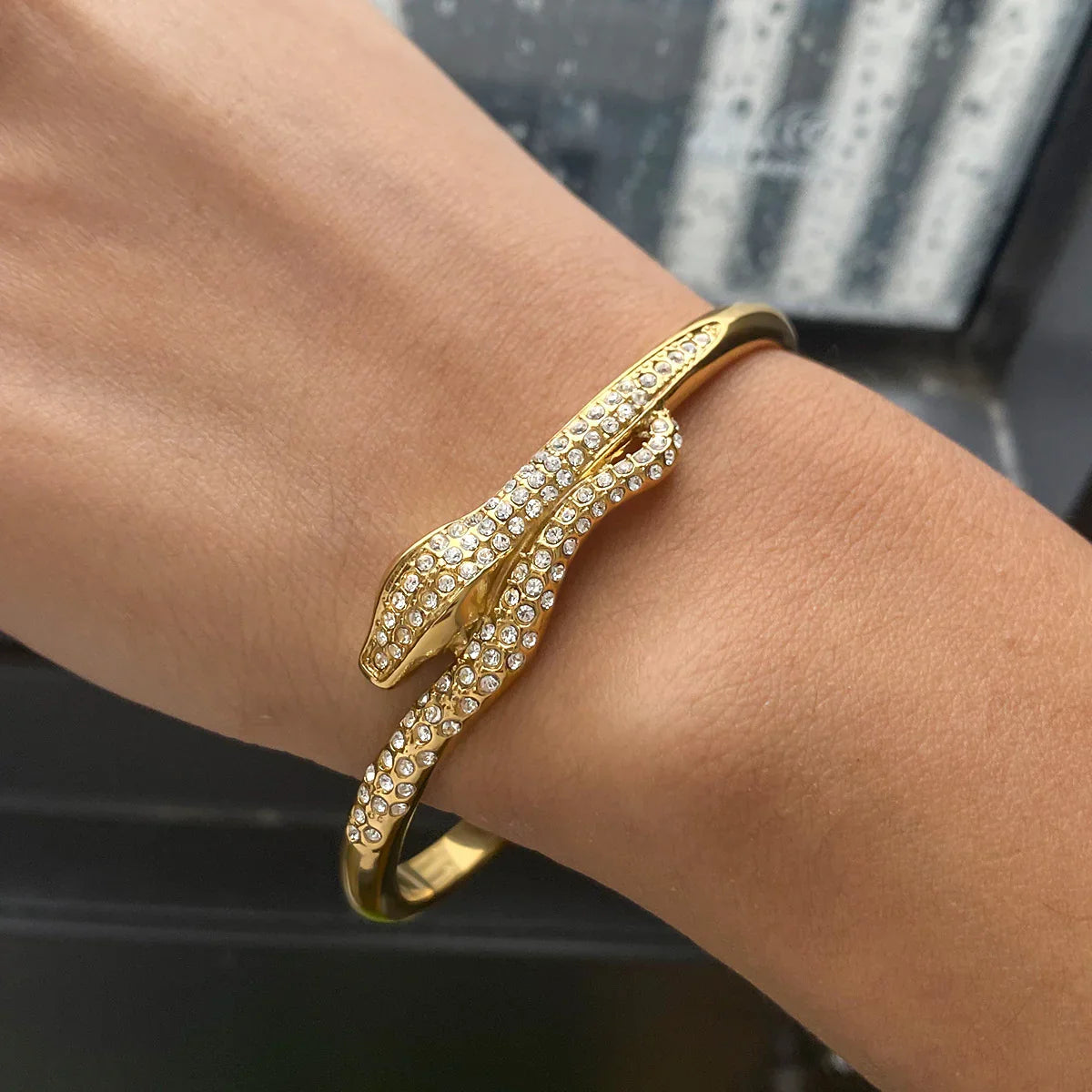 [GALE]Rosalee Serpentine Diamond Bangle