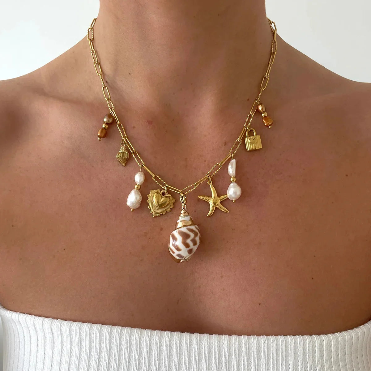 [GALE]Pacific Freshwater Pearl Necklace