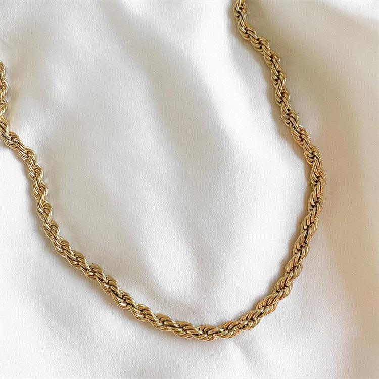 [GALE]Bianca Rope Chain Gold Necklace
