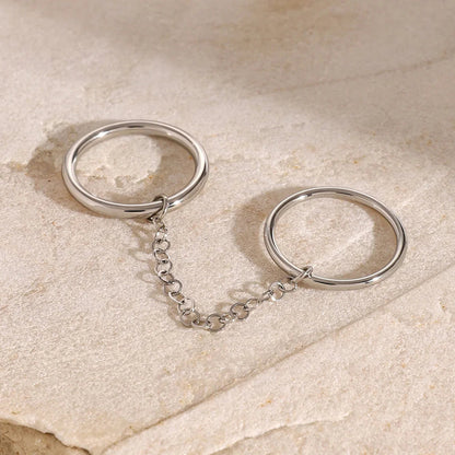 [GALE]Bridget Chain Stacked Ring