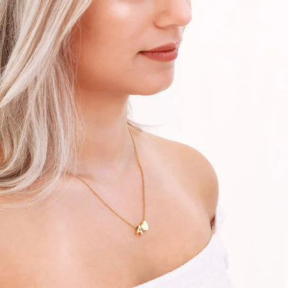 [GALE]Ria Initial Letter Gold Necklace