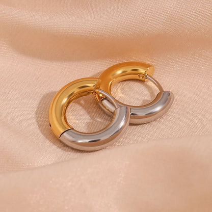 [GALE]Ingrid Two Tone Hoop Earring