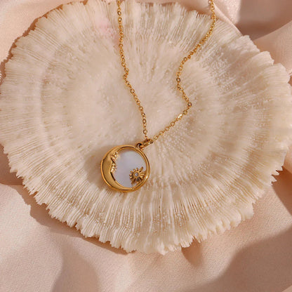 [GALE]Evangeline Lunar Gold Necklace
