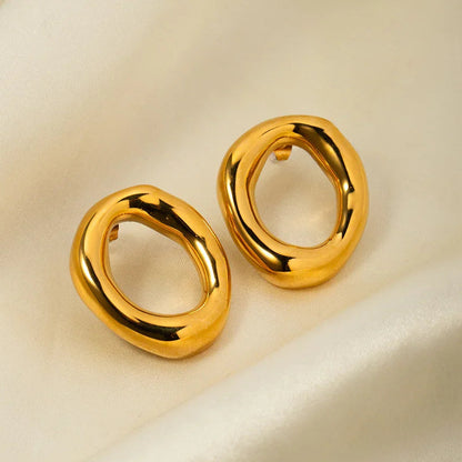 [GALE]Raquel Open Oval Earrings