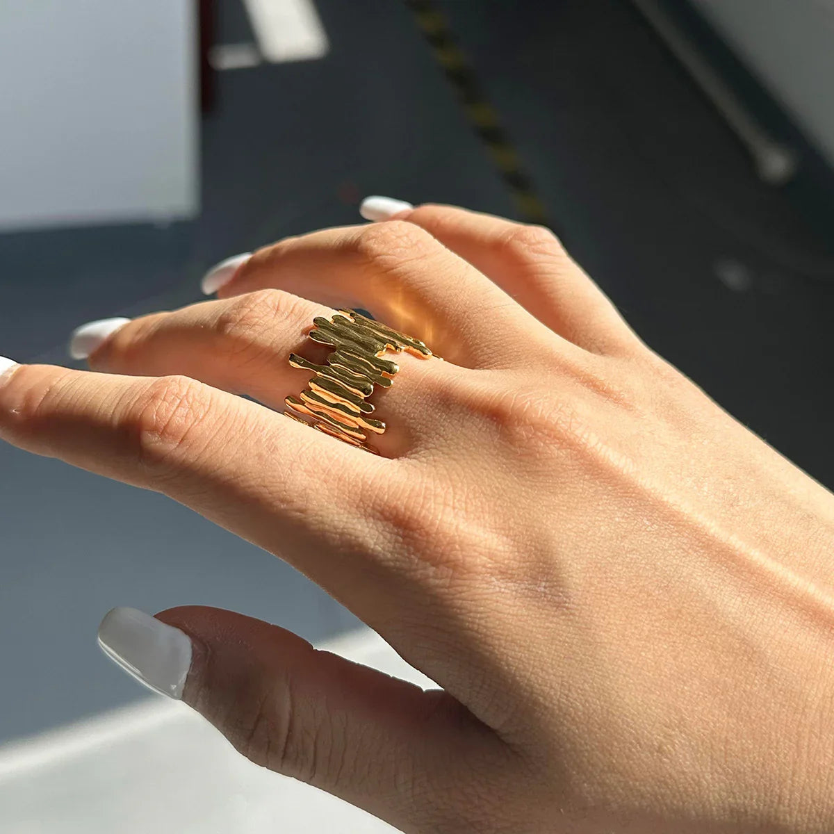 [GALE]Zoella Abstract Gold Ring