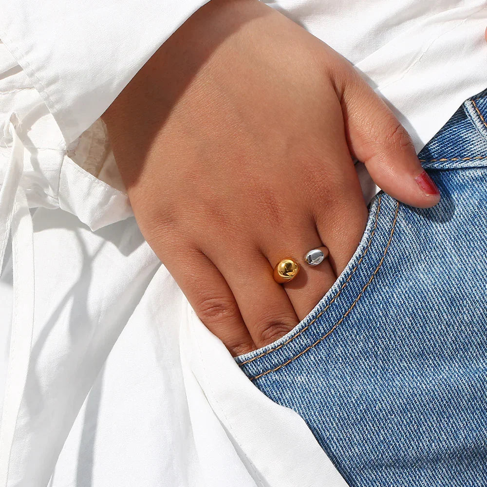 [GALE]Seren Two Tone Gold Ring