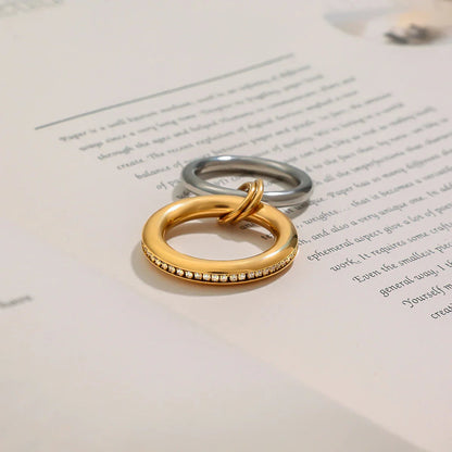 [GALE]Claire Two Tone Ring Stack