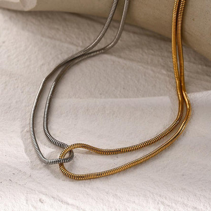 [GALE]Talia Two Tone Necklace
