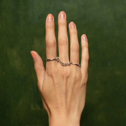 [GALE]Bridget Chain Stacked Ring