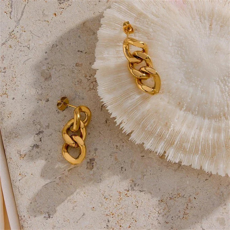 [GALE]Giselle Gold Chain Earring