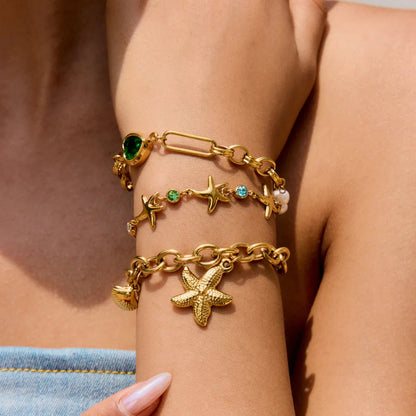 [GALE]Kristine Golden Starfish Bracelet