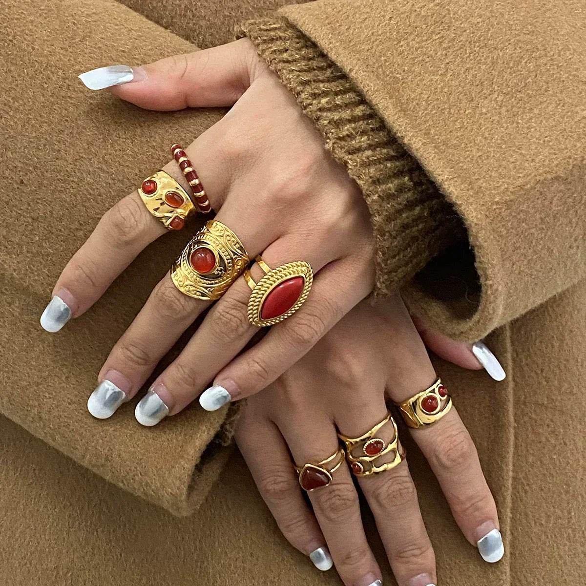 [GALE]Heidi Marquise Gold Ring