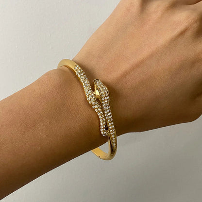 [GALE]Rosalee Serpentine Diamond Bangle