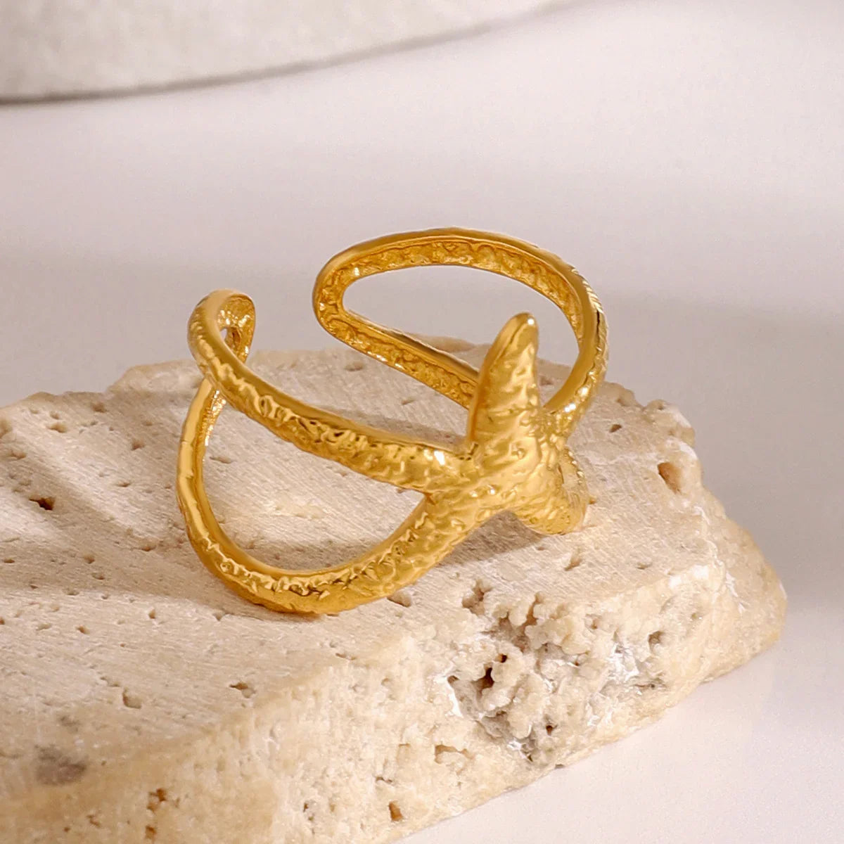 [GALE]Aurelie Gold Starfish Ring
