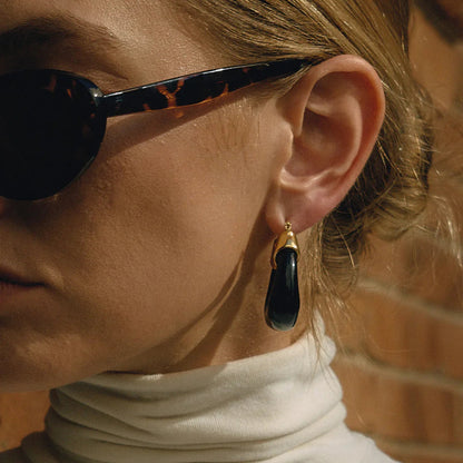 [GALE]Leighton Chunky Enamel Hoops