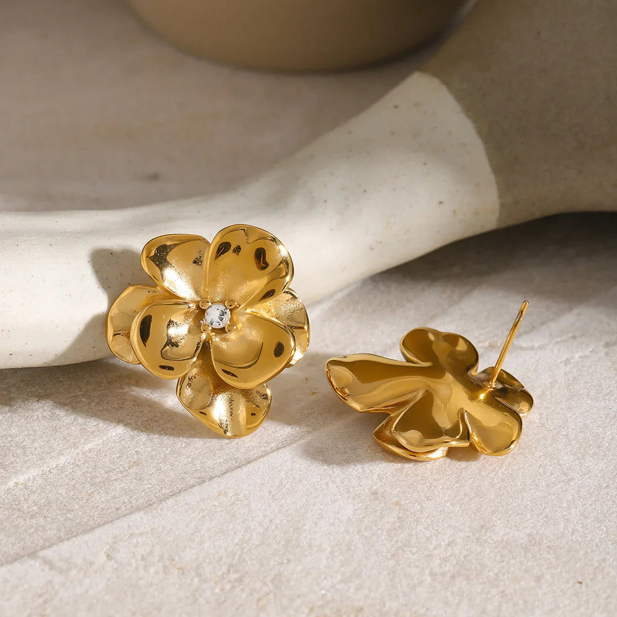 [GALE]Ainsley Floral Gold Earrings