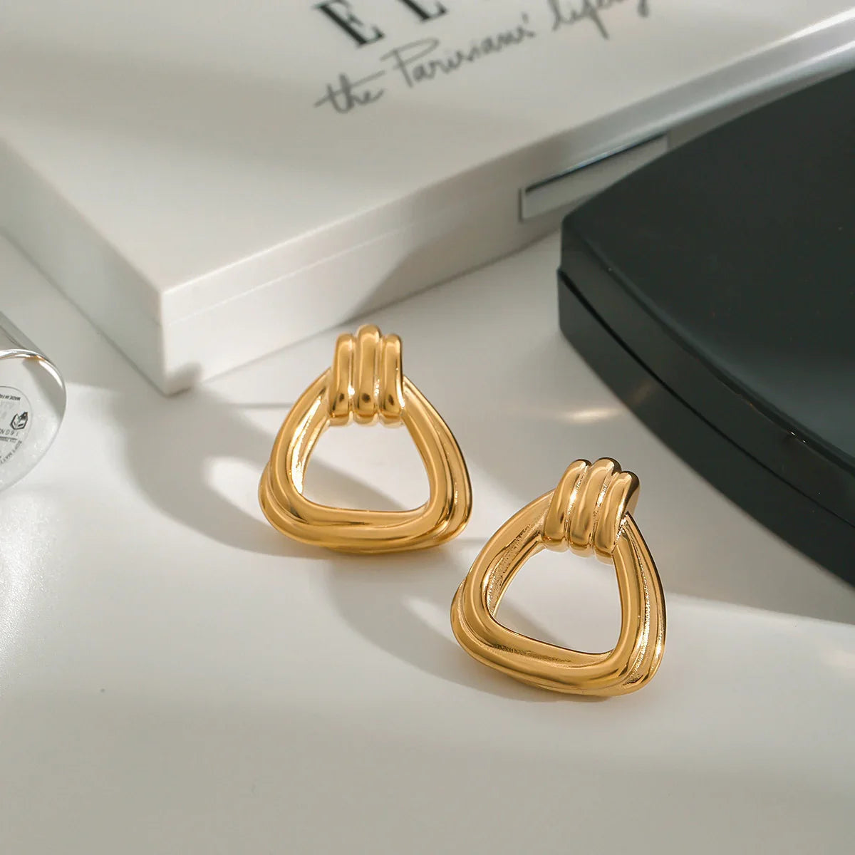[GALE]Doris Knot Charm Gold Earrings