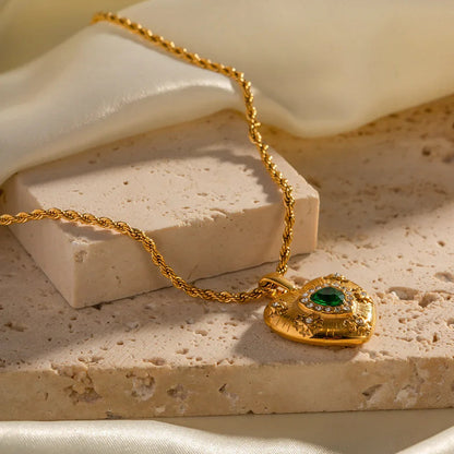 [GALE]Caelus Gold Heart Necklace