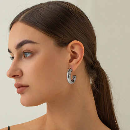 [GALE]Alera Silver Hoops
