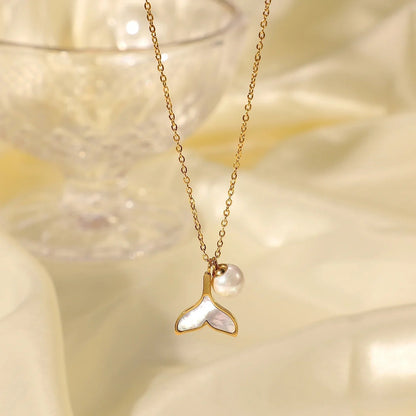 [GALE]Mermaid Freshwater Pearl Necklace