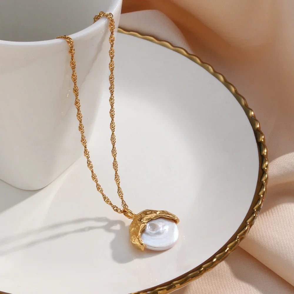 [GALE]Kimberly Pearl Necklace