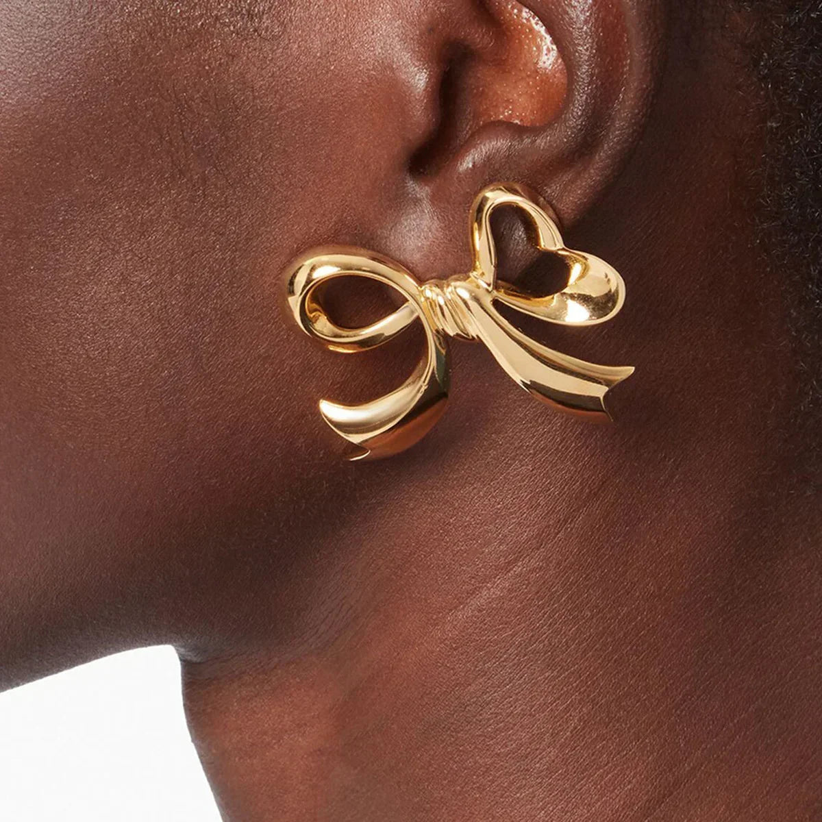 [GALE]Carissa Gold Bowtie Earrings