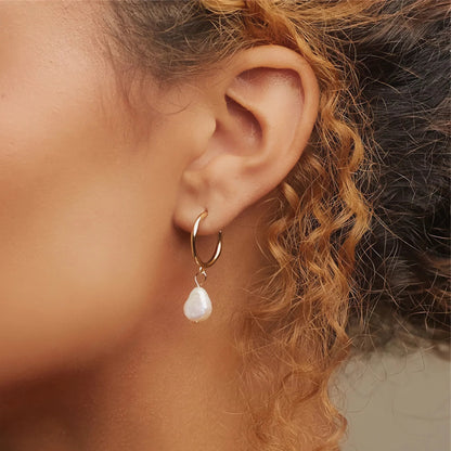 [GALE]Asa Freshwater Pearl Earrings