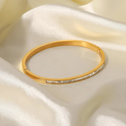 [GALE]Grace Gold Diamond Bangle