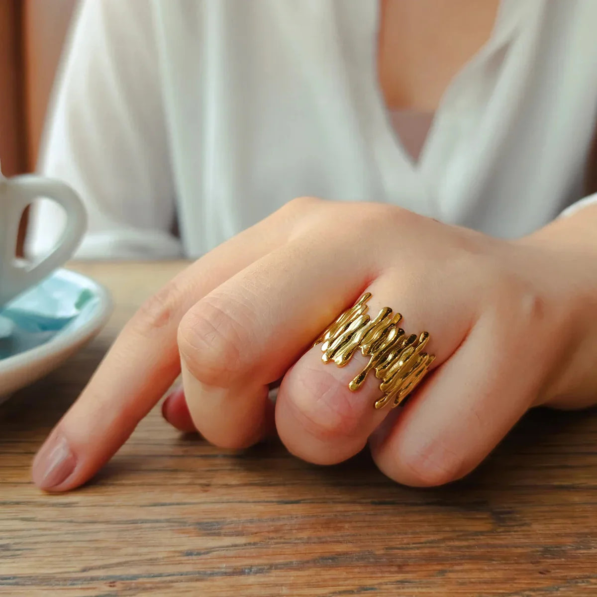 [GALE]Zoella Abstract Gold Ring