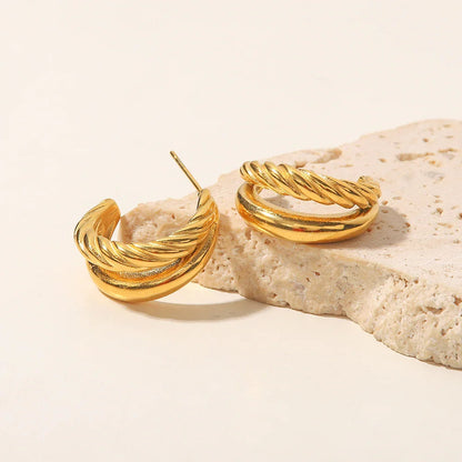 [GALE]Cecilia Layered Earrings