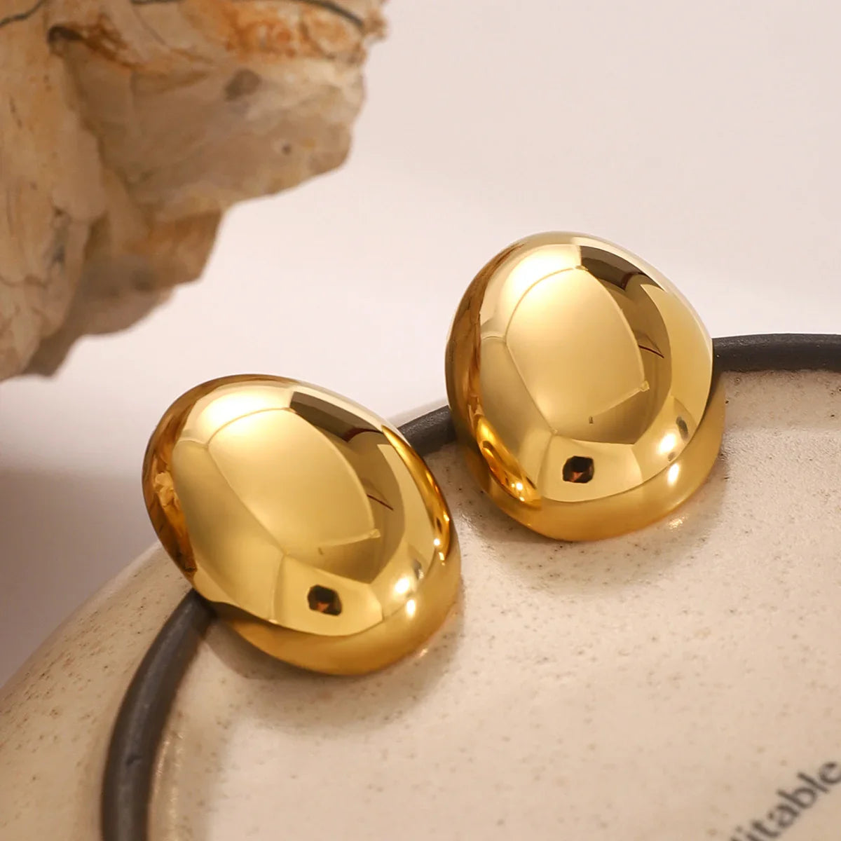 [GALE]Callista Gold Bean Earrings