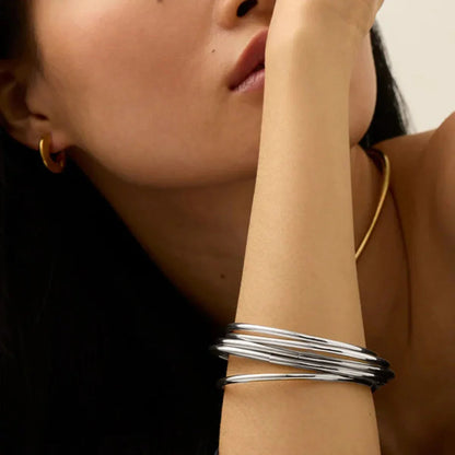 [GALE]Shannon Gold Bangle Set