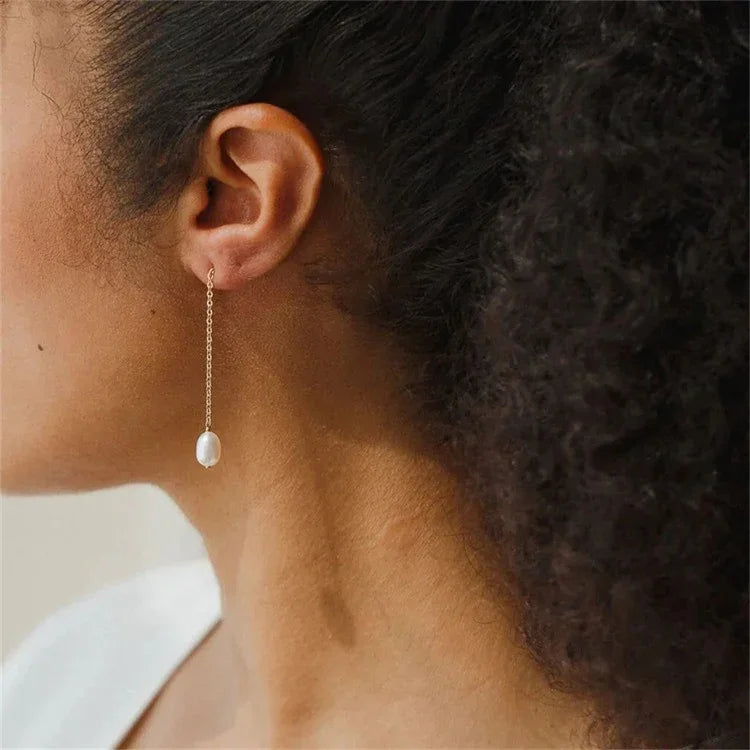 [GALE]Tessa Pearl Tassel Earrings