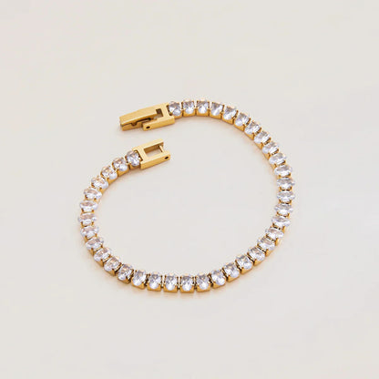 [GALE]Avaria Oval Cut Tennis Bracelet