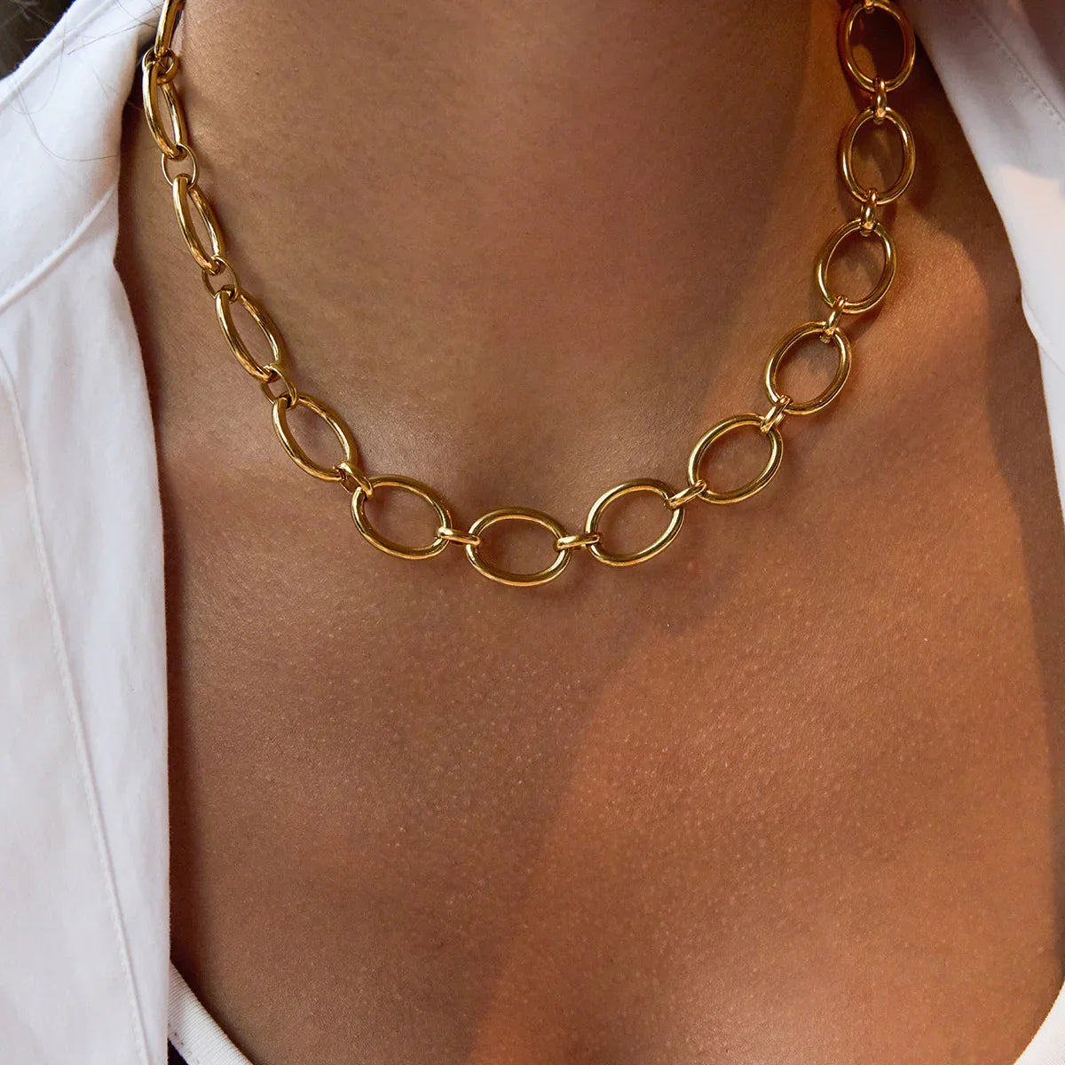 [GALE]Cielle Chunky Gold Chain Necklace
