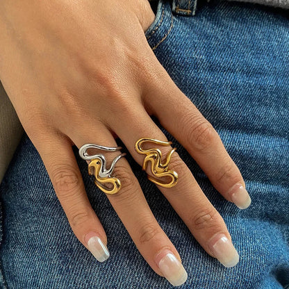 [GALE]Halle Abstract Gold Ring