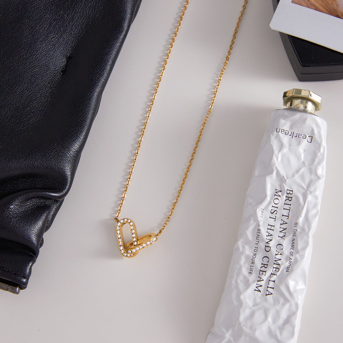 [GALE]Zoelle Interlocking Diamond Pendant