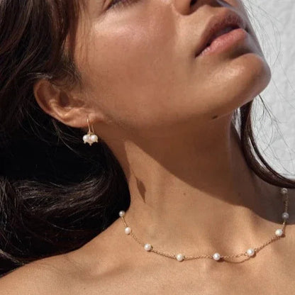 [GALE]Nora Gold Pearl Necklace