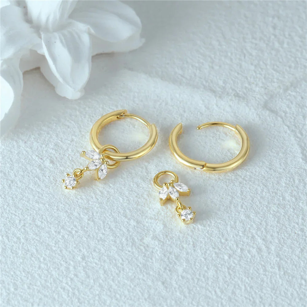 [GALE]Brooke Removable Charm Hoops