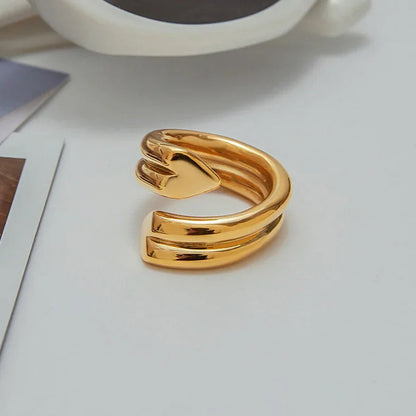 [GALE]Tara Heart Twist Gold Ring