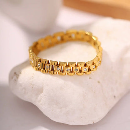 [GALE]Gold Watchband Bracelet