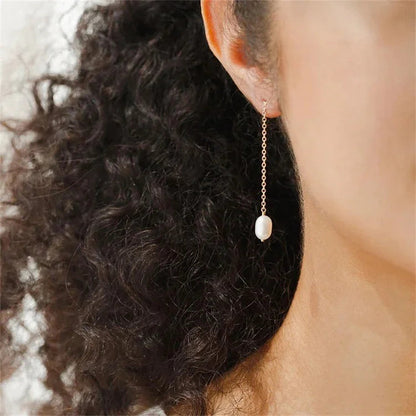 [GALE]Tessa Pearl Tassel Earrings