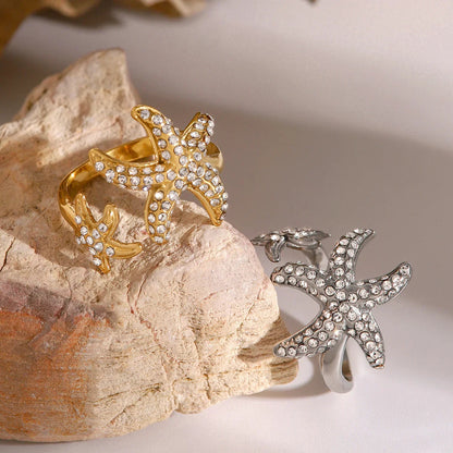 [GALE]Marina Starfish Diamond Ring