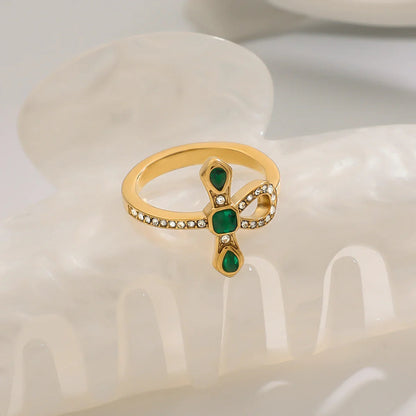 [GALE]Joy Diamond Knot Gold Ring
