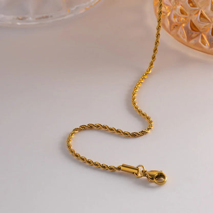 [GALE]Calle Rope Chain Gold Necklace