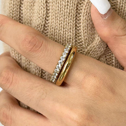 [GALE]Alison Stacked Diamond Ring