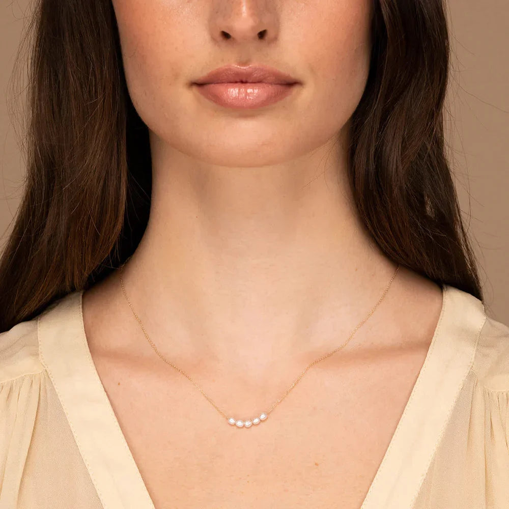 [GALE]Elle Gold Pearl Necklace