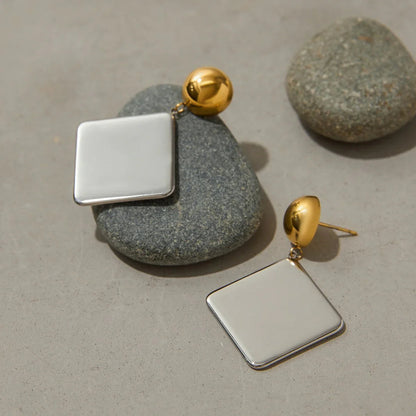 [GALE]Kelly Geometric Drop Earrings